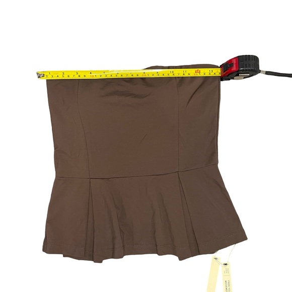 OGL Move Strapless Peplum Active Top Brown NWT Size Small - Picture 2 of 8